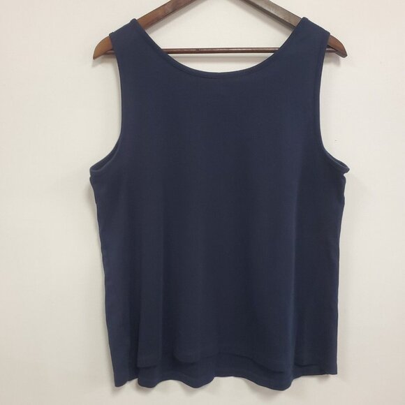 Lands End Womens Minimalist Cotton Tank Top Size 2X Layers Hiking Outdoors Basic - Picture 2 of 10